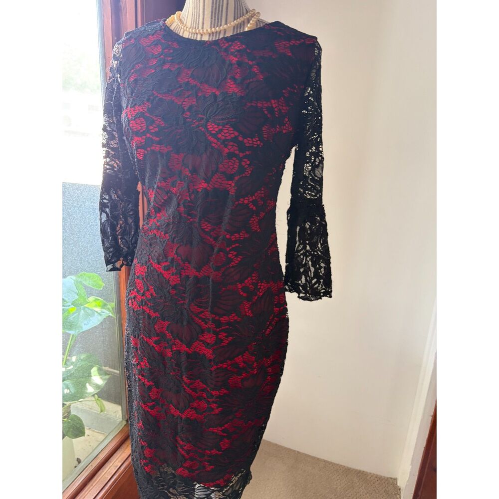 Whimsigoth Lace Bodycon Bold Halloween Holiday Gothic Romantic Witch AS IS Dress